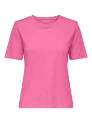 ONLY Koszulka w kolorze różowym rozmiar: XL. Różowe bluzki Only, xl, bez wzorów, z bawełny, bez kołnierzyka, bez ramiączek. Za 28.44 zł.