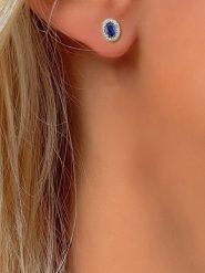 OR Carats Złote kolczyki-wkrętki z topazami i szafirami rozmiar: onesize. Niebieskie kolczyki OR Carats, z szafirem, złote. Za 1,174.99 zł.