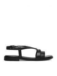 Lasocki Sandały CEO-WI16-FOXI-12 Czarny. Czarne sandały Lasocki, bez wzorów, ze skóry, bez obcasa, na płaskiej podeszwie, bez zapięcia. Za 149.99 zł.