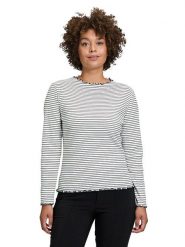 CARTOON Koszulka w kolorze kremowo-czarnym rozmiar: 40. Brązowe bluzki Cartoon, bez wzorów, bez kołnierzyka, bez ramiączek. Za 71.95 zł.