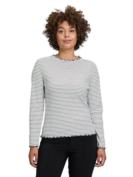 CARTOON Koszulka w kolorze kremowo-czarnym rozmiar: 38. Brązowe bluzki Cartoon, bez wzorów, bez kołnierzyka, bez ramiączek. Za 52.42 zł.