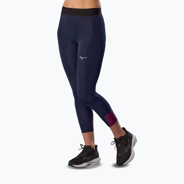 Legginsy damskie Mizuno Core Impulse 34. Niebieskie legginsy Mizuno, s, bez wzorów, z elastanu, do biegania. Za 129.99 zł.