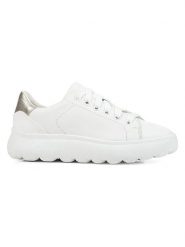 Geox Skórzane sneakersy "Spherica EC4.1" w kolorze złoto-białym rozmiar: 38. Białe trampki Geox, bez wzorów, bez zapięcia. Za 333.03 zł.