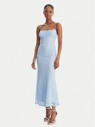 Bardot Sukienka letnia Adoni 57998DB1 Błękitny Slim Fit. Niebieskie sukienki Bardot, na lato, bez wzorów, z syntetyku, bez kołnierzyka, bez ramiączek. Za 529.99 zł.