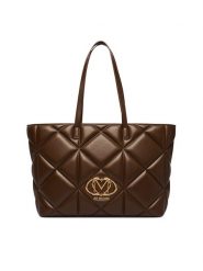 LOVE MOSCHINO Torebka JC4120PP1PLC0300 Brązowy. Brązowe shopper Love Moschino, bez wzorów, ze skóry, bez dodatków. Za 1,059.00 zł.