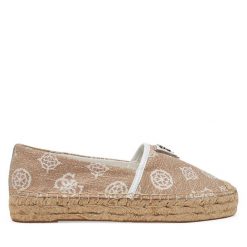 Espadryle Guess. Brązowe espadryle Guess, z aplikacjami, bez obcasa, bez zapięcia. Za 319.99 zł.