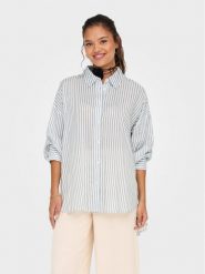 JDY Koszula Grace 15317242 Niebieski Oversize. Niebieskie koszule JDY, s, bez wzorów, z wiskozy, bez kołnierzyka, bez ramiączek. Za 59.99 zł.