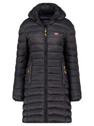 Geographical Norway Płaszcz pikowany "Atikolor" w kolorze czarnym rozmiar: S. Czarne płaszcze Geographical Norway, s, bez wzorów, bez kaptura. Za 166.49 zł.