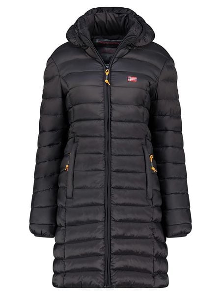 Geographical Norway Płaszcz pikowany "Atikolor" w kolorze czarnym rozmiar: S. Czarne płaszcze Geographical Norway, s, bez wzorów, bez kaptura. Za 152.98 zł.