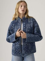 Levi's Kurtka przejściowa w kolorze granatowym rozmiar: M. Niebieskie kurtki Levi's®, m, bez wzorów, z bawełny, bez kaptura. Za 234.97 zł.
