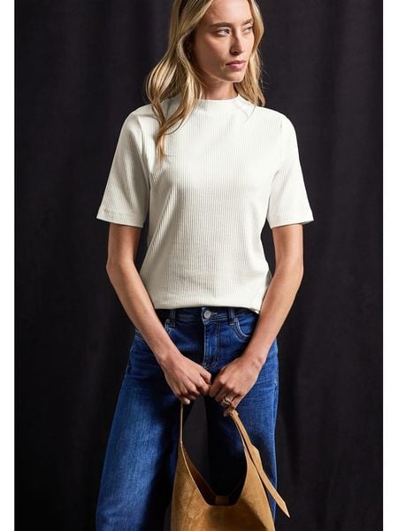 Cecil Koszulka w kolorze białym rozmiar: 34. Białe bluzki Cecil, bez wzorów, z bawełny, bez kołnierzyka, bez ramiączek. Za 74.81 zł.