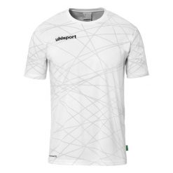 Koszulka Uhlsport Prediction. Białe bluzki Uhlsport, bez wzorów, z jersey, sportowe, bez kołnierzyka, bez ramiączek. Za 180.00 zł.