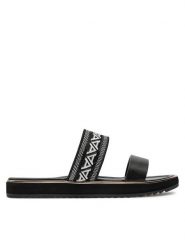 Aldo Klapki Alonya 13744851 Czarny. Czarne klapki Aldo, bez wzorów, z materiału, bez obcasa. Za 149.99 zł.
