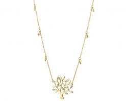 Naszyjnik z żółtego złota z diamentami - drzewko - 0,01 ct - próba 585. Żółte naszyjniki Apart, z diamentem, złote. Za 2,359.00 zł.