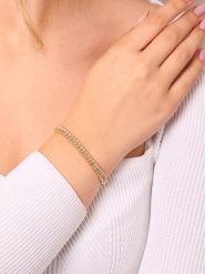 Lodie Silver Bransoletka z elementami ozdobnymi rozmiar: onesize. Różowe bransoletki Lodie Silver, z kryształem, metalowe. Za 39.99 zł.