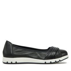 Baleriny Caprice. Czarne baleriny Caprice, bez wzorów, bez obcasa. Za 279.99 zł.