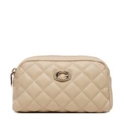 Kosmetyczka Guess. Brązowe kufry i kosmetyczki Guess, z aplikacjami, bez dodatków. Za 219.99 zł.