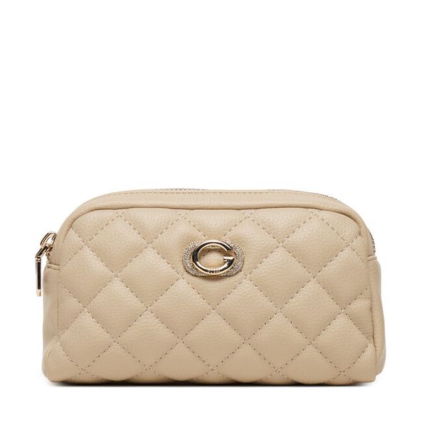 Kosmetyczka Guess. Brązowe kufry i kosmetyczki Guess, z aplikacjami, bez dodatków. Za 159.99 zł.