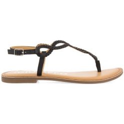 Sandały damskie Gioseppo MERIGNAS (69111-P-Black). Czarne sandały Gioseppo, bez wzorów, z materiału, sportowe, bez obcasa, bez zapięcia. Za 169.00 zł.