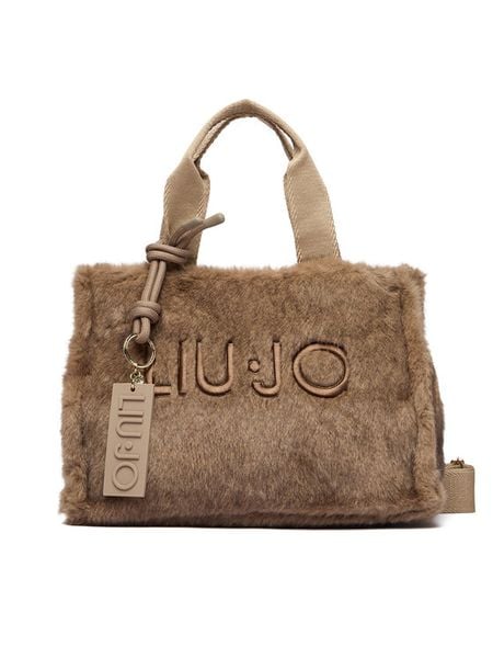 Liu Jo Torebka TF6215 E1135 Brązowy. Brązowe shopper Liu Jo, bez wzorów, z materiału, bez dodatków. Za 469.99 zł.