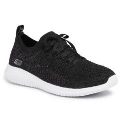 Skechers 13099 BLK Czarny. Czarne obuwie sportowe Skechers, z materiału, bez zapięcia. Za 299.99 zł.