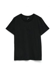 Vero Moda Koszulka w kolorze czarnym rozmiar: XS. Czarne bluzki Vero Moda, xs, bez wzorów, z bawełny, bez kołnierzyka, bez ramiączek. Za 56.95 zł.