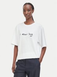 BOSS T-Shirt C_Eregular_9 50571491 Biały Relaxed Fit. Białe t-shirty Boss, xs, bez wzorów, z bawełny, bez kołnierzyka, bez ramiączek. Za 279.99 zł.