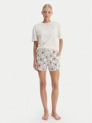 Tommy Hilfiger Piżama UW0UW05760 Beżowy Regular Fit. Brązowe piżamy TOMMY HILFIGER, bez wzorów, z bawełny, bez ramiączek. Za 289.99 zł.