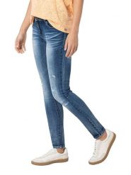 Timezone Dżinsy - Slim fit - w kolorze niebieskim rozmiar: W30/L28. Niebieskie jeansy Timezone, l, z aplikacjami. Za 176.95 zł.