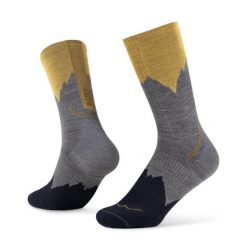 Skarpety turystyczne Buff Merino LIghtweight Crew Sock LWC3. Szare skarpety Buff, bez wzorów, z elastanu. Za 109.99 zł.
