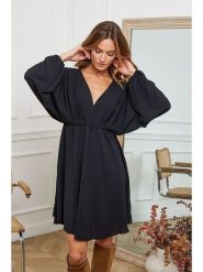 Joséfine Sukienka "Jakar" w kolorze czarnym rozmiar: S. Czarne sukienki Joséfine, s, bez wzorów, bez kołnierzyka, bez ramiączek, midi. Za 141.45 zł.