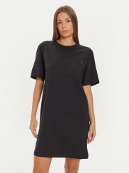Calvin Klein Underwear Sukienka codzienna 000QS7408E Czarny Relaxed Fit. Czarne sukienki Calvin Klein Underwear, na co dzień, xs, bez wzorów, z bawełny, bez kołnierzyka, bez ramiączek, proste. Za 229.99 zł.