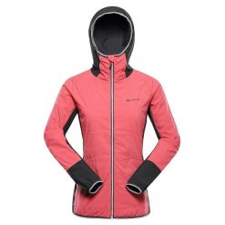 Bluza damska hybrydowa Alpine Pro Morgena. Czerwone bluzy Alpine Pro, bez wzorów, bez kaptura. W wyprzedaży za 399.00 zł.