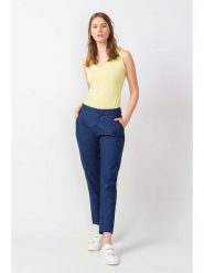 SKFK Top "Hamabost" w kolorze żółtym rozmiar: 34. Żółte topy SKFK, bez wzorów, z bawełny, bez kołnierzyka, bez ramiączek. Za 39.99 zł.