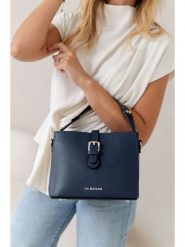 Lia Biassoni Skórzana torebka w kolorze granatowym - 25 x 20 x 12 cm rozmiar: onesize. Niebieskie torby na ramię Lia Biassoni, bez wzorów, z materiału, przez ramię, bez dodatków. Za 260.99 zł.