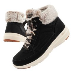 Buty sportowe zimowe damskie Skechers. Brązowe obuwie sportowe Skechers, na zimę, ze skóry ekologicznej, bez zapięcia, trekkingowe, Skechers Sport. Za 234.00 zł.