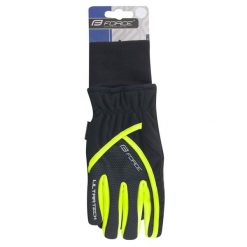 Rękawiczki rowerowe zimowe dla dorosłych Force Ultra Tech. Czarne rękawiczki FORCE, bez wzorów, sportowe. Za 139.00 zł.
