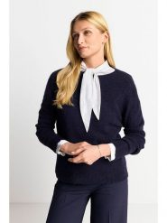 Rich & Royal Sweter w kolorze granatowym rozmiar: XL. Niebieskie swetry Rich & Royal, xl, bez wzorów, bez ramiączek. Za 255.34 zł.