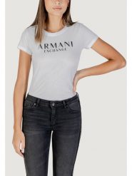 Armani Exchange T-Shirt XW001351 AF17172 Biały Casual Fit. Białe t-shirty Armani Exchange, xxl, bez wzorów, z bawełny, bez kołnierzyka, bez ramiączek. Za 299.99 zł.
