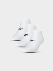 4F Skarpety casual przed kostkę (3-pack) damskie - białe 35-38. Białe skarpety 4f, bez wzorów, z bawełny. Za 44.99 zł.