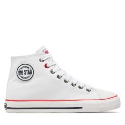 Trampki Big Star Shoes. Białe trampki BIG STAR SHOES, bez wzorów, bez zapięcia. Za 89.99 zł.