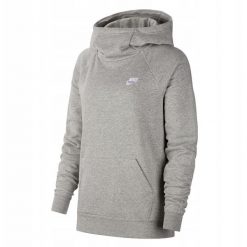 Bluza Z Kapturem Damska Essentials. Szare bluzy Nike, bez wzorów, z kapturem. Za 222.99 zł.
