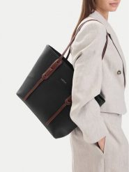Lasocki Torebka CEO-LSK-X-002-10 Czarny. Czarne shopper Lasocki, bez wzorów, ze skóry, bez dodatków. Za 219.99 zł.