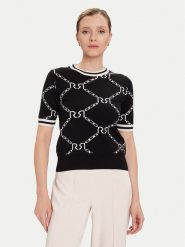 Rinascimento Sweter CFM0011924003 Czarny Regular Fit. Czarne swetry Rinascimento, l, bez wzorów, z syntetyku, bez ramiączek. Za 379.99 zł.