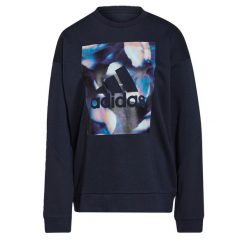 Bluza damska adidas U4U Soft Knit Swe. Niebieskie bluzy sportowe Adidas, xs, bez wzorów, z bawełny, bez kaptura. Za 89.09 zł.