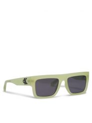 Calvin Klein Jeans Okulary przeciwsłoneczne CKJ23642S Beżowy. Brązowe okulary przeciwsłoneczne Calvin Klein Jeans, bez wzorów, z jeansu. Za 339.99 zł.