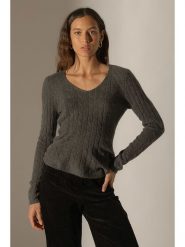 Perfect Cashmere Kaszmirowy sweter "Salome" w kolorze antracytowym rozmiar: XL. Czarne swetry Perfect Cashmere, xl, bez wzorów, z kaszmiru, bez ramiączek. Za 314.05 zł.