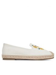 DeeZee Espadryle MXCR-229 Biały. Białe espadryle DeeZee, bez wzorów, z materiału, bez obcasa, bez zapięcia. Za 119.99 zł.