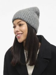 Vila czapka - Vinara Kobiety szary, ONE SIZE. Szare czapki Vila, bez wzorów, z dzianiny. Za 44.95 zł.