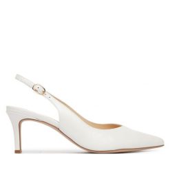 Szpilki HÖGL. Białe szpilki Högl, bez wzorów, bez obcasa, na szpilce, bez zapięcia. Za 849.99 zł.